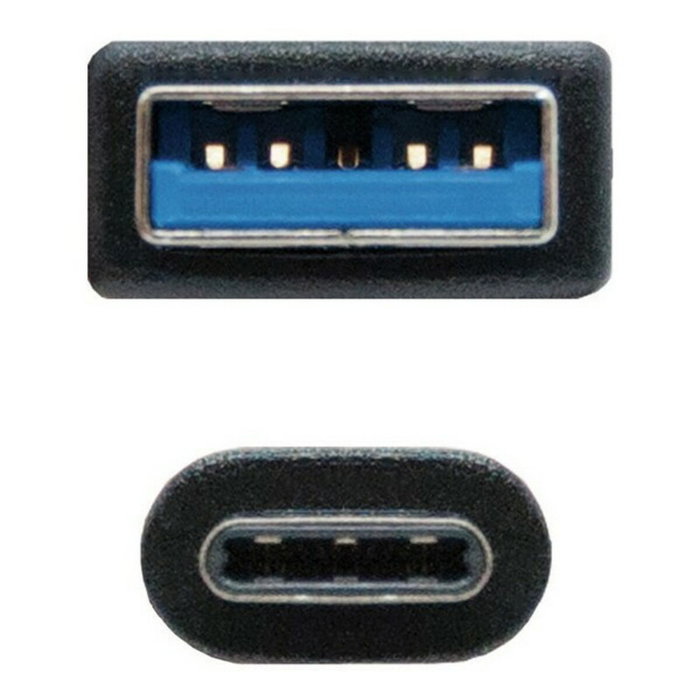 Nanocable Cable USB 3.1 Gen2 10Gbps 3A USB-C a USB-A, 0,5 m, Negro Nanocable Cable USB 3.1 Gen2 10Gbps 3A USB-C a USB-A, 0,5 m, Negro