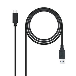 NANOCABLE Cable USB 3.1 Gen2 10Gbps 3A, tipo USB-C/M-A/M, negro, 0.5 m, 0,5 m, USB A, USB C, USB 3.2 Gen 2 (3.1 Gen 2), 10 Gbit/s, Negro