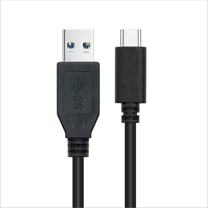 Nanocable Cable USB 3.1 Gen2 10Gbps 3A USB-C a USB-A, 0,5 m, Negro Nanocable Cable USB 3.1 Gen2 10Gbps 3A USB-C a USB-A, 0,5 m, Negro