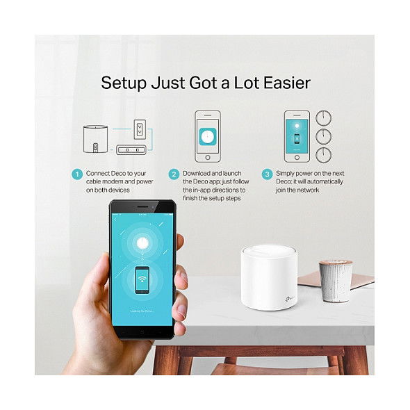 TP-LINK Deco X20 Mesh WiFi System (2-Pack) White - AC1900 Mbps, Doble Banda, Cobertura Amplia para Hogar