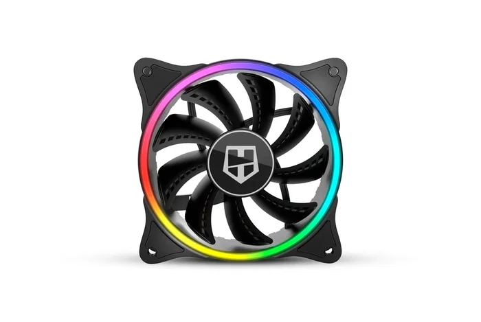 Nox Hummer X-Fan Ventilador para Caja de PC 12 cm 120mm Negro con Iluminación LED ARGB Halo Ring, 1100 RPM, 22 dB, 32 CFM, 1.2 mmH2O