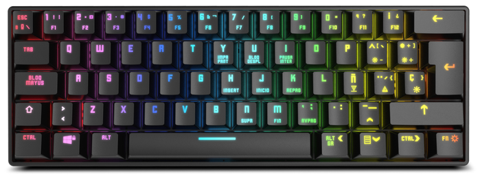 Krom Kluster Teclado Gaming Mecánico 60% RGB Bluetooth/USB Krom Kluster Teclado Gaming Mecánico 60% RGB Bluetooth/USB