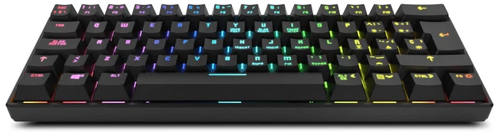 Krom Kluster Teclado Gaming Mecánico Mini 60% RGB Bluetooth 5.0 y USB Cable Negro - Teclado Inalámbrico Wireless con Switches Outemu Red y 62 Teclas