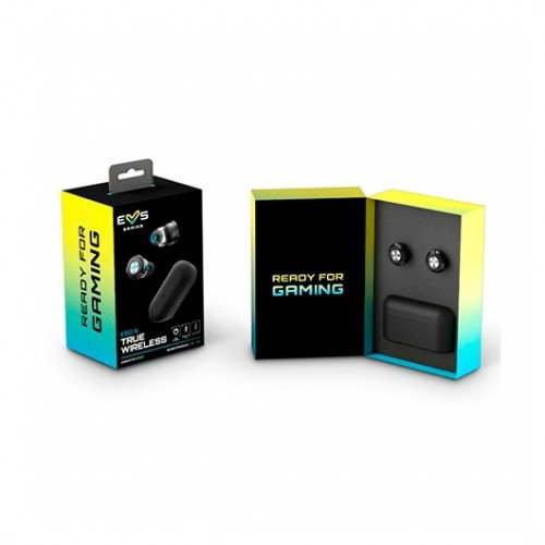 Energy Sistem Auriculares Gaming Inalámbricos True Wireless ESG - Baja Latencia <100ms, Dual Driver, 2 Micrófonos MEMS, 20h Autonomía, Carga USB-C, LED Azul, para PC/Smartphone/TV