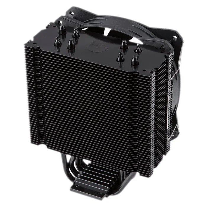 Hiditec C12 PWM - Disipador para CPU Enfriador Ventilador 12cm PWM Negro, 4 Heatpipes, Compatible con Intel LGA 1150/1151/1155/1156/1200/1700 y AMD AM2/AM3/AM3+/AM4