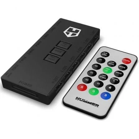 Nox R-HUB Controlador ARGB Universal con Mando a Distancia, Hub 12 Puertos (6x Ventiladores + 6x Dispositivos), Sincronización Mystic Light/RGB/Aura Sync Nox R-HUB Controlador ARGB Universal con Mando a Distancia, Hub 12 Puertos (6x Ventiladores + 6x Dispositivos), Sincronización Mystic Light/RGB/Aura Sync