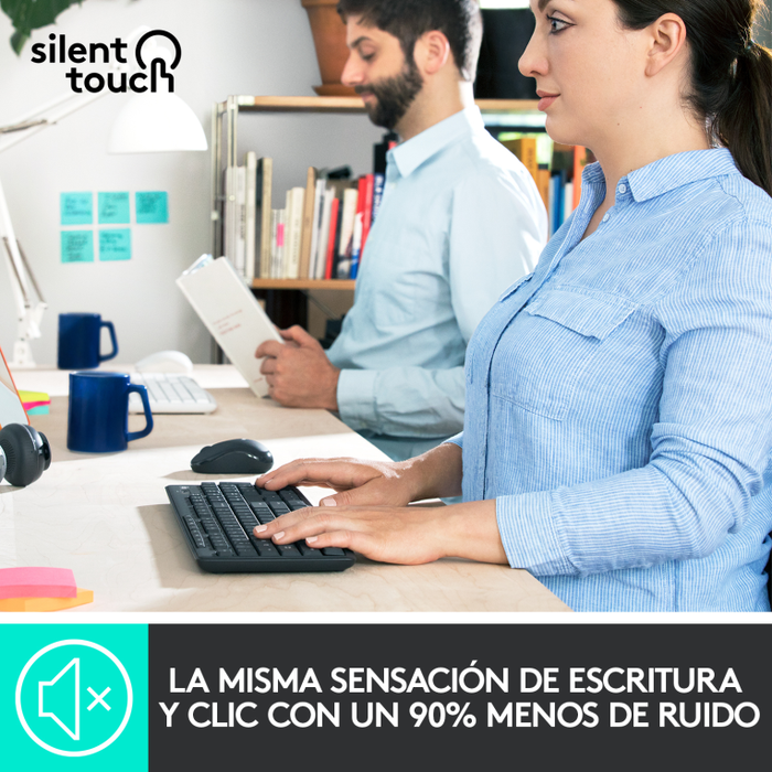 Logitech MK295 Silent Combo de Teclado y Ratón Inalámbrico Grafito Español Logitech MK295 Silent Combo de Teclado y Ratón Inalámbrico Grafito Español