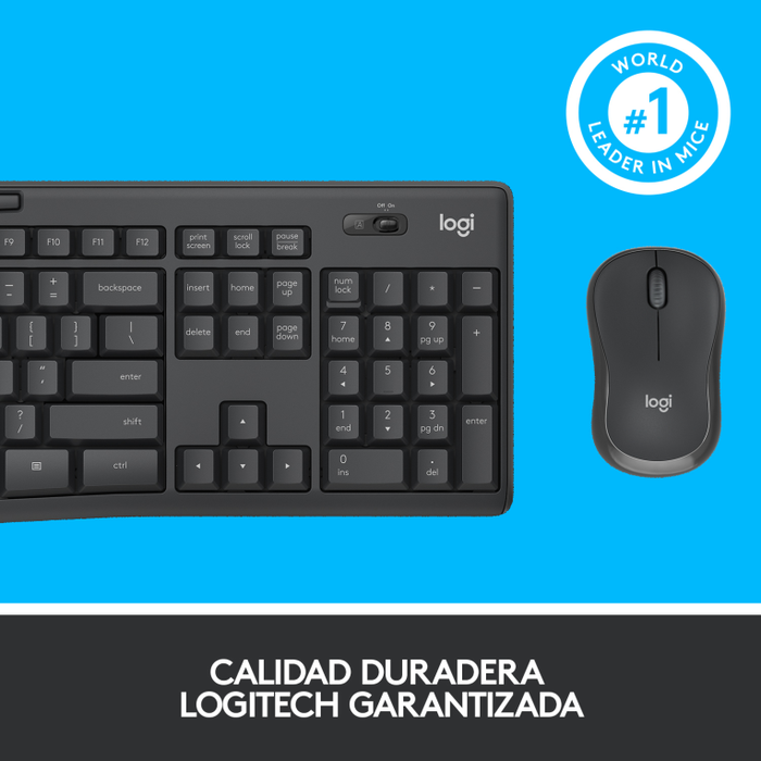 Logitech MK295 Silent Combo de Teclado y Ratón Inalámbrico Grafito Español Logitech MK295 Silent Combo de Teclado y Ratón Inalámbrico Grafito Español