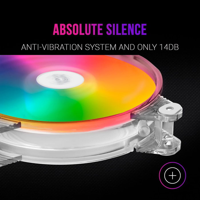 Mars Gaming MFD Ventilador de Caja RGB 12cm Transparente