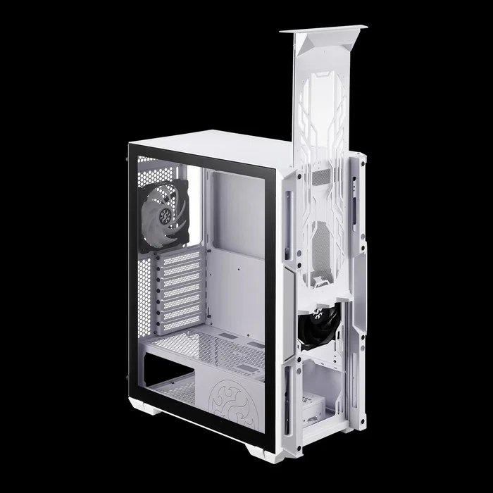 XPG STARKER Torre Media Blanca ATX Panel Frontal ARGB Ventilación Eficiente Compatible VGA Vertical
