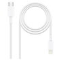 NANO CABLE Cable Lightning a USB-C 1.0m Blanco