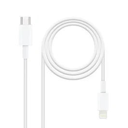 Nanocable Cable Lightning a USB-C Macho, 2m, Blanco