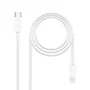Nanocable Cable Lightning a USB-C Macho, 2m, Blanco
