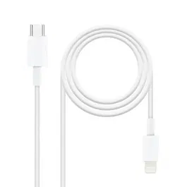 Nano Cable 10.10.0602 Cable USB Tipo-C a Lightning Macho, 2m, Blanco