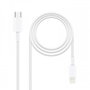 Nanocable Cable USB-C a Lightning Macho 2m Blanco