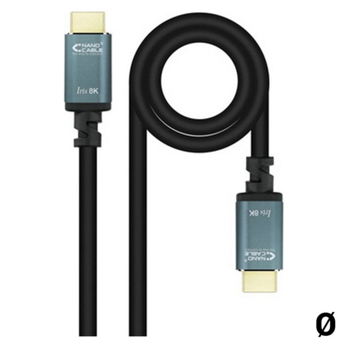 Nanocable Cable HDMI 2.1 IRIS 8K 2m Negro Nanocable Cable HDMI 2.1 IRIS 8K 2m Negro