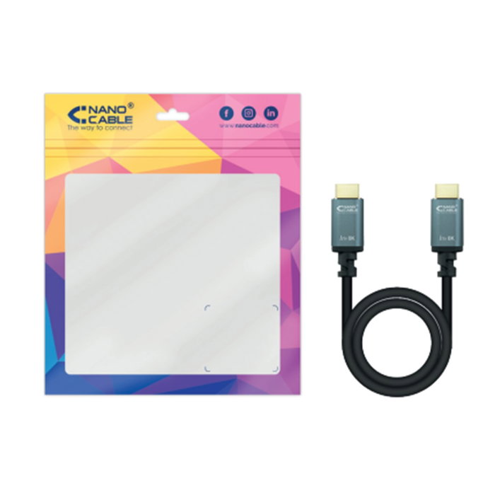 Nanocable Cable HDMI 2.1 IRIS 8K 2m Negro Nanocable Cable HDMI 2.1 IRIS 8K 2m Negro