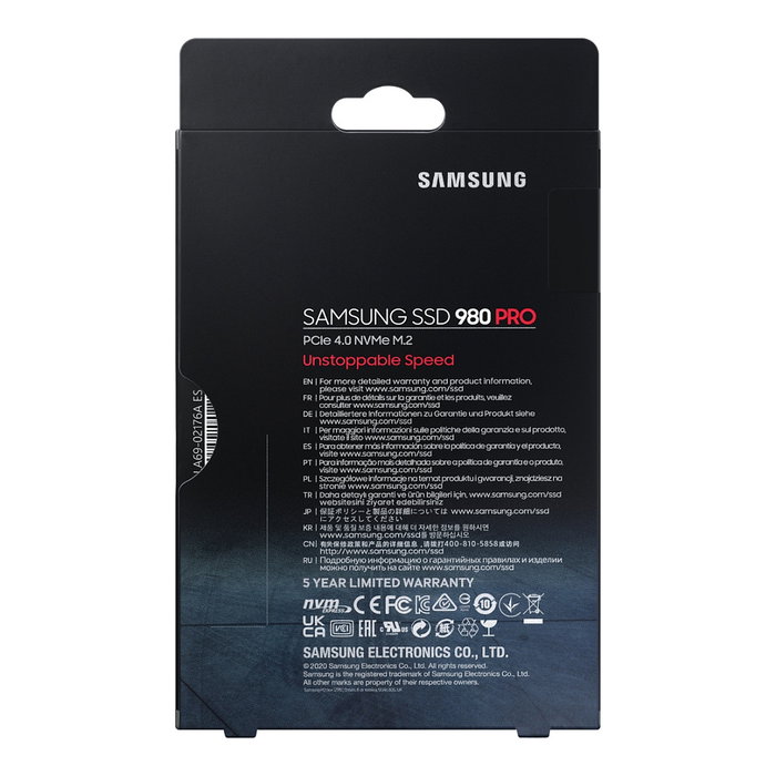 Samsung MZ-V8P1T0BW Disco SSD M.2 1TB NVMe PCIe 4.0 x4 Retail para PC