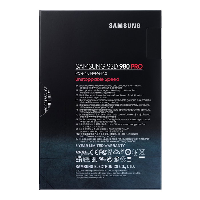 Samsung MZ-V8P1T0BW Disco SSD M.2 1TB NVMe PCIe 4.0 x4 Retail para PC