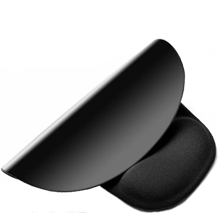 Ewent EW3181 Alfombrilla para Ratón con Gel y Reposamuñecas Ergonómica - Negro, Antiderrapante, Tamaño 212x240 mm