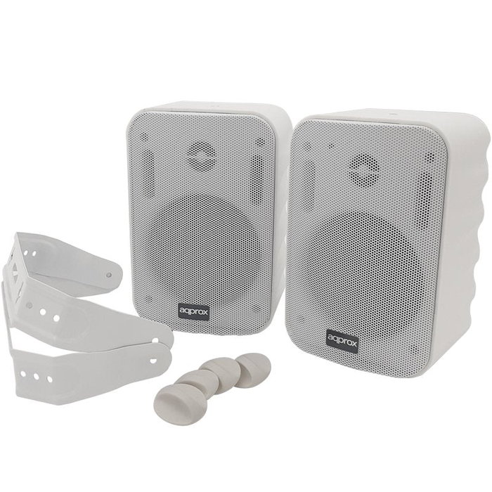 Approx Kit de Altavoces Profesionales appSPKBT TWS Bluetooth, 20W, 2 Piezas, Montaje Incluido, Blanco