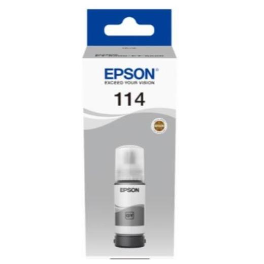 Epson Tinta Botella T114 Gris 70 ml para EcoTank ET-8500 / ET-8550