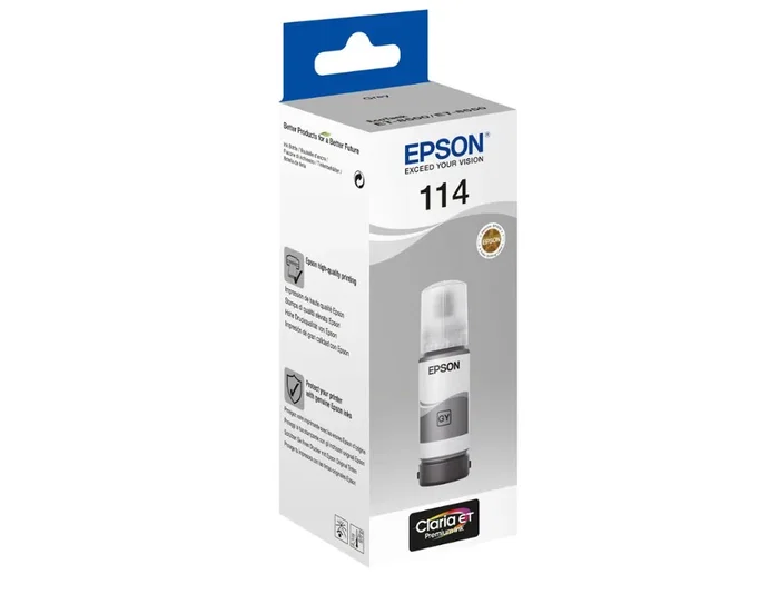 Epson Tinta T114 Eco Tank Original Botella 70 ml Gris para Impresoras ET-8500/8550 Epson Tinta T114 Eco Tank Original Botella 70 ml Gris para Impresoras ET-8500/8550