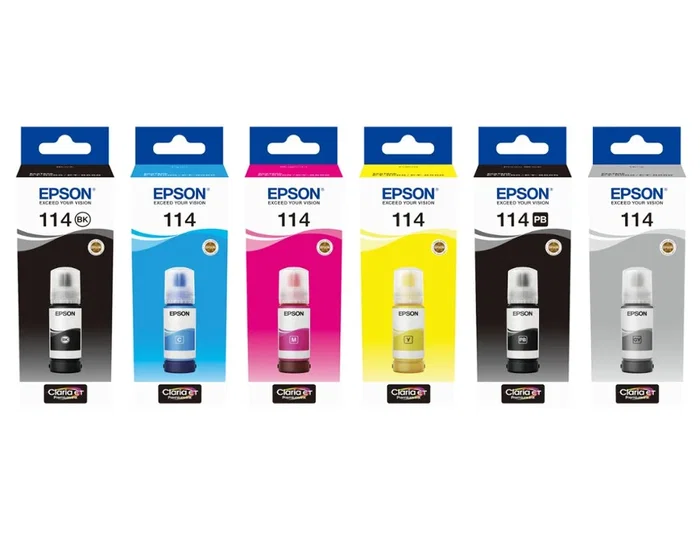Epson Tinta T114 Eco Tank Original Botella 70 ml Gris para Impresoras ET-8500/8550 Epson Tinta T114 Eco Tank Original Botella 70 ml Gris para Impresoras ET-8500/8550