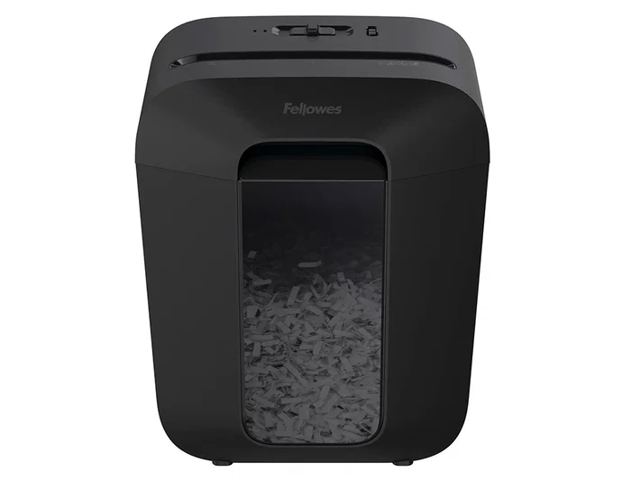 Fellowes LX-45 Destructora de documentos P4, capacidad corte 8 hojas, destruye grapas, clips y tarjetas