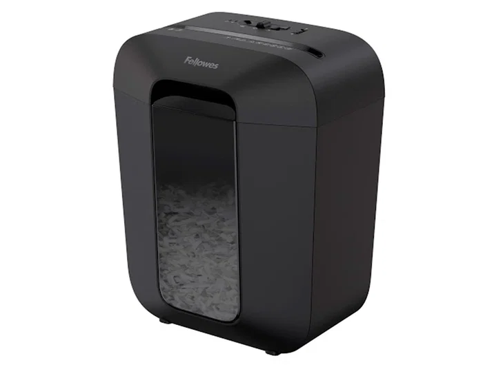 Fellowes LX-45 Destructora de documentos P4, capacidad corte 8 hojas, destruye grapas, clips y tarjetas