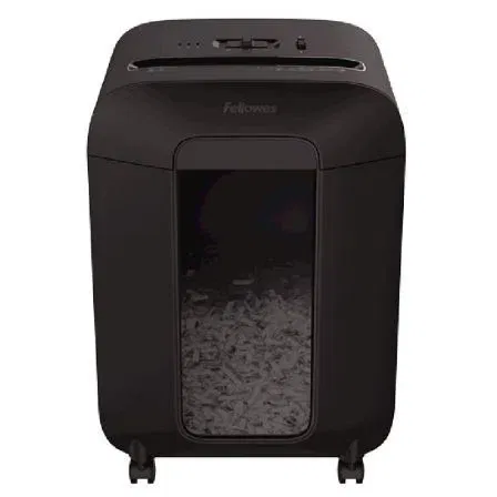 Fellowes LX85 Destructora de Papel Negra, Corte en Partículas de 4x40mm, Nivel P-4, Hasta 12 Hojas