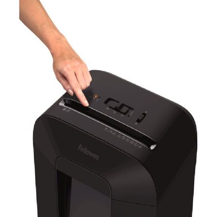 Fellowes LX85 Destructora de Papel Negra, Corte en Partículas de 4x40mm, Nivel P-4, Hasta 12 Hojas