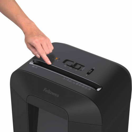 Fellowes 4400801 Destructora LX-85 Negra, 12 Hojas, Corte 4x40mm, 19L