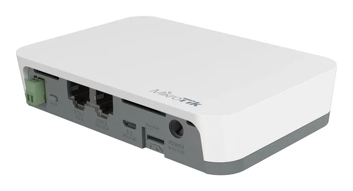 Mikrotik RB924I-2ND-BT5&BG77 - Gateway IoT con WiFi 2.4 GHz 300 Mbps, Bluetooth 5.2, 2x puertos Ethernet 10/100 Mbit/s, PoE y montaje en carril DIN