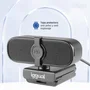 Iggual Webcam WC1080 Full HD 1080p - Cámara USB para Videollamadas con Micrófono Integrado, Plug & Play y Tapa Protectora