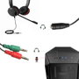 Ewent EC1642 Cable Adaptador de Audio 3,5mm Hembra a 2 x 3,5mm Macho, 0,15 m