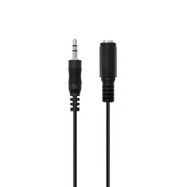 Ewent EC1650 Cable de Audio Estéreo 3,5 mm Macho a 3,5 mm Hembra, 2 m, Negro