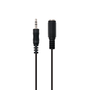 Ewent EC1650 Cable de audio estéreo 3,5mm macho a 3,5mm hembra, 2m, Negro