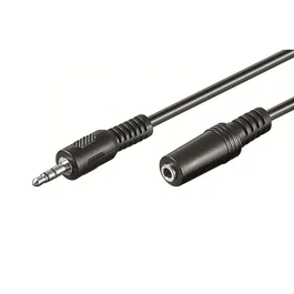 Ewent EC1651 Cable de Audio Estéreo 3m - 3.5mm Macho a 3.5mm Hembra, Negro
