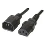 Ewent EC1913 Cable de Alimentación IEC C14 Macho a C13 Hembra, 1.8 m, Negro, para Equipos Informáticos y Servidores
