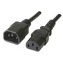 Ewent EW-190200-020-N-P Cable de Alimentación C14 a C13, 1,8 m, Negro