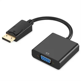 Ewent EC1454 Adaptador DisplayPort Macho a VGA Hembra Cable 0.15m, Negro, 1080p a 30Hz