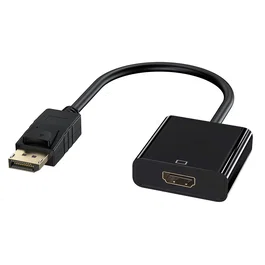 Ewent Adaptador EC1455 DisplayPort Macho a HDMI Hembra, 0.15 m, Resolución 1080p @ 60 Hz, Negro