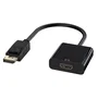 Ewent Adaptador EC1455 DisplayPort Macho a HDMI Hembra, 0.15 m, Resolución 1080p @ 60 Hz, Negro