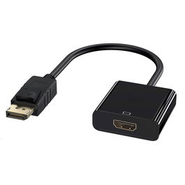 Ewent Cable Adaptador DisplayPort a HDMI EC1455 0.15 m - Full HD 1080p 60Hz, 3D, Conector Macho a Hembra, Compatible PC, Portátil