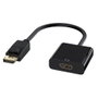 Ewent EC1455 Adaptador DisplayPort a HDMI 0,15m Negro