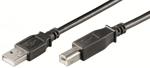 Ewent Cable USB 2.0 tipo A macho a tipo B macho, 3 metros, Negro, Ew-Uab-030