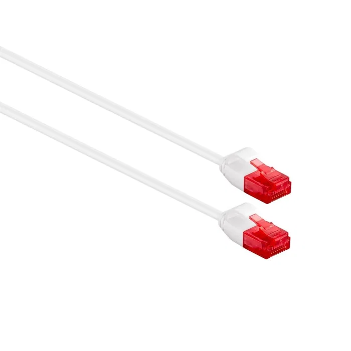 Ewent Cable de Red Cat.6 U/UTP Slim Blanco 0,5 m