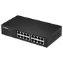 Edimax GS-1016 V2 Switch Gestionado 16 Puertos Gigabit (10/100/1000) Negro, 32 Gbit/s, Montaje Rack/Pared, QoS, Full Duplex, Sin Ventilador
