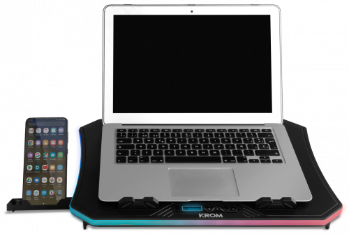 Krom Kooler Base de Refrigeración RGB para Portátiles hasta 19 pulgadas Krom Kooler Base de Refrigeración RGB para Portátiles hasta 19 pulgadas
